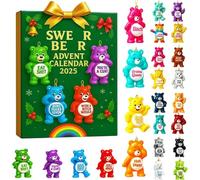 Swear-Bear Advent Calendar 2025,Myideaglobal,My 24 Days Christmas Countdown Calendar 2d Animals Decor With Sass And Swear Words,Humor, And Mischief, 1Pcs