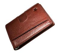 Swear Brands Slim Money Clip Wallet | Minimalist Wallet for Men RFID Blocking | Slim Front Pocket Wallet for Men | Premium Mens Wallet Bifold | 12 Card Holder Wallet for Men with Pull Tab, Brown