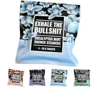 Swear Shower Steamers Gift Set - Aromatherapy Spa Kit for Self-Care & Relaxation, Individually Packaged - Unique Shower Steamers Lavender Mint - Perfect Gifts for Women and Men (Eucalyptus)