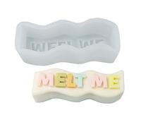 Swear Words Candle Silicone Mold, Epoxy Resin Funny Silicone Molds with Rude Wishing Sayings Ｗords Rebellious Personality Cuss Words Casting Mold for DIY Craft Decoration Gifts (White C)