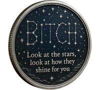 Swear Words in the Sky Coin, Exquisite Fun Stars Friendship Pocket Coin, Unique Galaxy Metal Token (B)