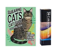 Swearing Cats Catitude Colouring Book, Cat Coloring Book for Adults, Swearing Cats Coloring Book for Adults, Adult Coloring Book Funny, Swearing Cats Colouring Book for Cat Lovers