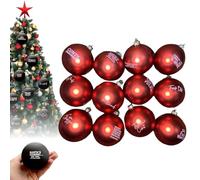 Sweary Bauble Bundle, Funny Offensive Bauble Bundle, Fun Christmas Ornament, Christmas Tree Decoration,Novelty Gift for Christmas Party (red)
