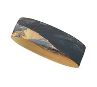 Sweat-Absorbent Sports Headband Fashionable Non-Slip Rocky Mountains Printed Headband Summer Accessories Elastic Band Suitable for Gym Football Yoga Running Hiking