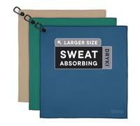 Sweat Absorbing Handkerchiefs - The Original Pocket-Sized Sweat Towels - Quick-Dry Microfiber Sweat Rags for Face, Hands, & Body - Men & Women - Gym, Sports, and Work (Creek: Large Size, 3 Pack)