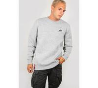 Alpha Industries Basic Sweater Small Logo Sweatshirt for Men Grey Heather