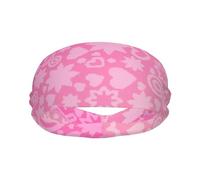 Sweat Bands Headbands for Women Men - Moisture Wicking Sport Headbands for Men, Elastic Breast Cancer Pink Ribbons Awareness Workout Headbands for Women for Running Cycling Basketball Yoga