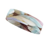 Sweat Headbands Pile of Marshmallows Printed Workout Headbands Sports Headband Elastic Soft Fashion Headband Absorb for Yoga Working Out Travel