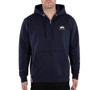 Alpha Industries Basic Small Logo Zip Hoodie for Men Size XS - rep.blue
