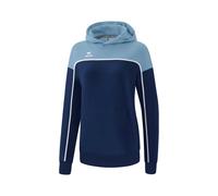 Erima Unisex Women's „CHANGE hooded sweatshirt, new navy/faded denim/white, 40