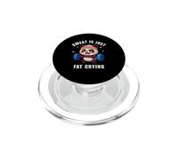 Sweat Is Just Fat Crying Panda Gym Workout PopSockets PopGrip for MagSafe