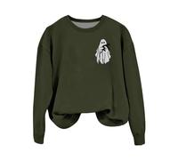 Sweat Jacket Boy Casual Pullover Sweatshirt with Crew Neck Print for Women Long Sleeve Tunic Top for Everyday Comfortable Loungewear Soft Sports Shirt Viking Shirt Men, Green, XL