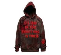 Sweat Jacket Men's Graphic Print Slim Fit Pullover Sweatshirt Casual Streetwear Gothic Blood Design Long Sleeve Comfortable Soft Fabric Hoodie Men Black, other, 5XL
