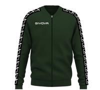 Sweat jacket with stripe for kids Givova College Vert 2XS