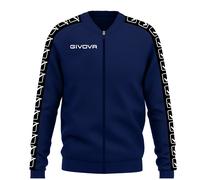 Sweat jacket with stripe Givova College Bleu 2XL