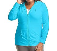 Sweat Jacket Women's Hooded Oversize Hooded Jacket Women's Thin Hoodie Vintage Oversize Sweat Jacket Sweatshirt College Jacket Transition Jacket Zip Hoodie Hoody with Hood Sports Jacket, sky blue, XL