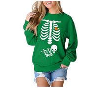 Sweat Jacket Women's Without Lined Sweatshirts for Women, Casual Long Sleeve T-Shirts with Graphic, Crew Neck, Sweatshirts, Pullover Tops for Women, Thin Pullover Men, Green, XXL