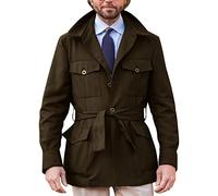 Sweat jackets for men, men's autumn and winter jacket, trench coat, men's solid short, men's coat with pocket, outdoor jacket men's winter, outdoor jacket, men's breathable, windproof, 2-in-1, Army