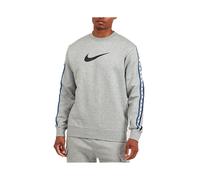 NIKE Men's Repeat Crewneck Sweatshirt Dark Grey Heather/Midnight/Mystic Navy (as8, alpha, m, regular, regular, Grey)