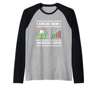 Sweat Now Fitness Workout Data Scientist Analyst Programmer Raglan Baseball Tee