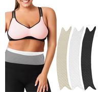 Sweat Pads for Tummy, 3 Pcs Cotton Bras Liners for Sweat Rash, Washable & Reusable Under Belly Sweat Liners for Skin Folds, 77 x 10.5 cm, 3 Colors