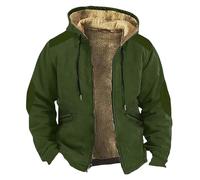 Sweat Pants Heated Coat Sweater Men Plus Size Sweater Men Jacket Down Jacket Men Quilted Jacket Plain Black Hoodie Sherpa Lined Hoodie Men's Wool Jackets & Coats（2-Army Green,XX-Large）