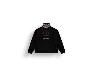 Sweat Picture CYLLA CROP 1/4 FLEECE (B Black) Women