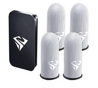 Sweat Proof Finger Sleeve Breathable Mobile Gaming Finger Cover Game Controller Touch Screen Gaming Thumb Gloves 0.25mm Ultra Slim Silver Fiber