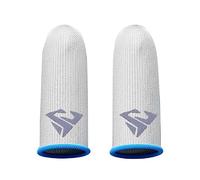 Sweat Proof Finger Sleeve Breathable Mobile Gaming Finger Cover Game Controller Touch Screen Gaming Thumb Gloves 0.25mm Ultra Slim Silver Fiber