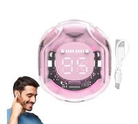 Sweat Proof Wireless Earphone - Clear Gym Headphones | Ipx4 Waterproof, 5.4 In-Ear Touch Control Stereo Sound, LED Digital Display For Running, Cycling, Hiking, Driving