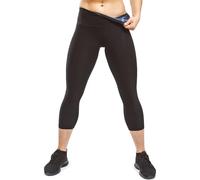 Sweat Shaper Leggings, Compression Slimming Leggings, Weight Loss High Waist Sauna Pants, Yoga Leggings, Thermo Sweat Sauna Capris, Large - Black
