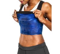 Sweat Shaper Women's Premium Workout Tank Top Slimming Polymer Sauna Vest, Black, Large-X-Large