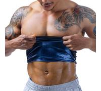 Sweat Spark Waist Trimmer for Men (XS-10XL) - Sweat More, Shape Your Back & Abdomen, Wear During Workout, Black, Medium