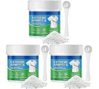 Sweat Stain Remove, Armpit and Collar Stain Remover Powder Odor Control Fabric Cleaner for Stubborn Yellow Stains On Shirts Uniforms and Makeup Residue (3)