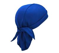 Sweat Wicking Do Rags Skull Caps, Cooling Hip Hop Hat, Beanie Durag Motorcycle Head Wrap Doo Rag Liner for Men Women, Royal Blue, One Size-L