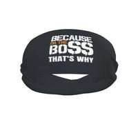 Sweatband Because I'M The Boss That'S Why Running Headband Moisture Wicking Men'S Headbands Unisex Sweat Bands For Workout Golf Fitness