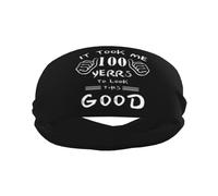 Sweatbands for Men Happy 100th Birthday Workout Sport Headbands for Men Absorbed Hairband Fashion Wide Headband for Running Basketball Football Cycling Tennis