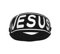 Sweatbands for Men Jesus Christ Saved My Life 1 Workout Sport Headbands for Men Absorbed Hairband Fashion Wide Headband for Running Basketball Football Cycling Tennis