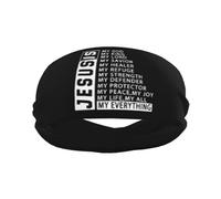 Sweatbands for Men Jesus is God Workout Sport Headbands for Men Absorbed Hairband Fashion Wide Headband for Running Basketball Football Cycling Tennis