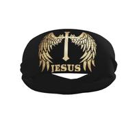 Sweatbands for Men Jesus is God Workout Sport Headbands for Men Absorbed Hairband Fashion Wide Headband for Running Basketball Football Cycling Tennis