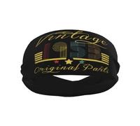 Sweatbands for Men Vintage 2008 Original Parts Workout Sport Headbands for Men Absorbed Hairband Fashion Wide Headband for Running Basketball Football Cycling Tennis