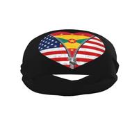 Sweatbands for Men Vintage Grenada Flag Workout Sport Headbands for Men Absorbed Hairband Fashion Wide Headband for Running Basketball Football Cycling Tennis
