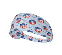 Sweatbands Headbands for Women and Men, Donut with The USA Sports Workout Headbands Running Athletic Sweatband