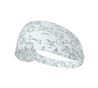 Sweatbands Headbands for Women and Men, Print Equation Math Sports Workout Headbands Running Athletic Sweatband
