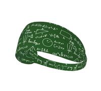 Sweatbands Headbands for Women Men, Math Equation Green Sports Workout Headbands Running Athletic Sweatband