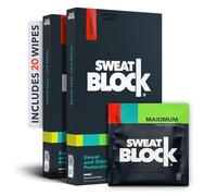 SweatBlock Clinical Strength Antiperspirant Wipes for Men Women and Teens Hyperhidrosis Treatment for Excessive Sweating Up to 7 Days of Sweat Protection Per Use Dermatologist Tested Pack of 20 Wipes
