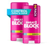 SweatBlock Deodorant Antiperspirant for Women | Clinical 48 Hour Sweat & Odor Protection Coconut & Vanilla (2 Pack)