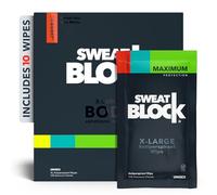 SweatBlock Maximum Strength Antiperspirant Sweat Wipes - For Excessive Sweat Protection - Extra Large - Up to 7 Day Protection per Use - 10 Count - Unisex
