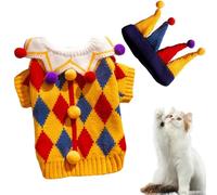 Sweater and Hat for Dogs, Cosplay Clothes for Cats, Dog Costume Set, Pet Hat, Puppy Clothes, Holiday Clothes for Christmas
