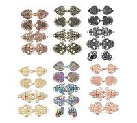 Sweater Clips 30pcs Sweater Shawl Clips Hollowed Decorative Medieval Portable Brooch Cloak Clasps for Dresses Girls Cardigan Women(Mixed)